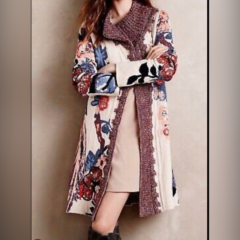 Anthropologie Sleeping on Snow Sweater Jacket